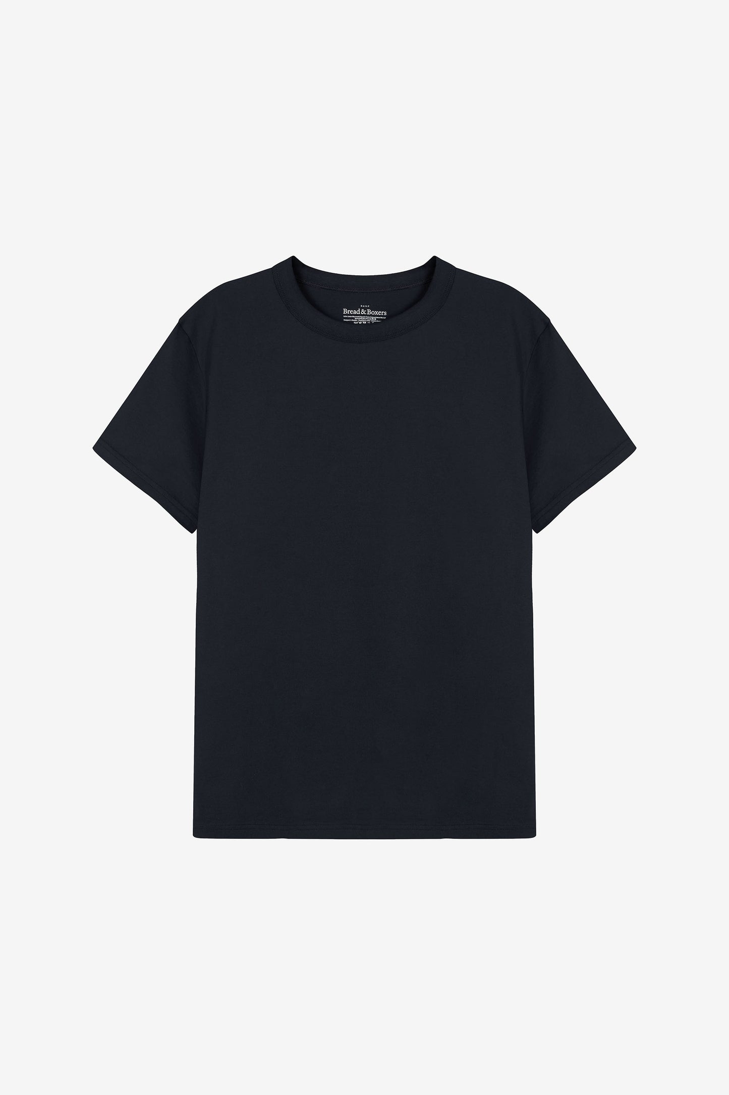 Crew Neck T-Shirt Bread & Boxers Pima Cotton Black