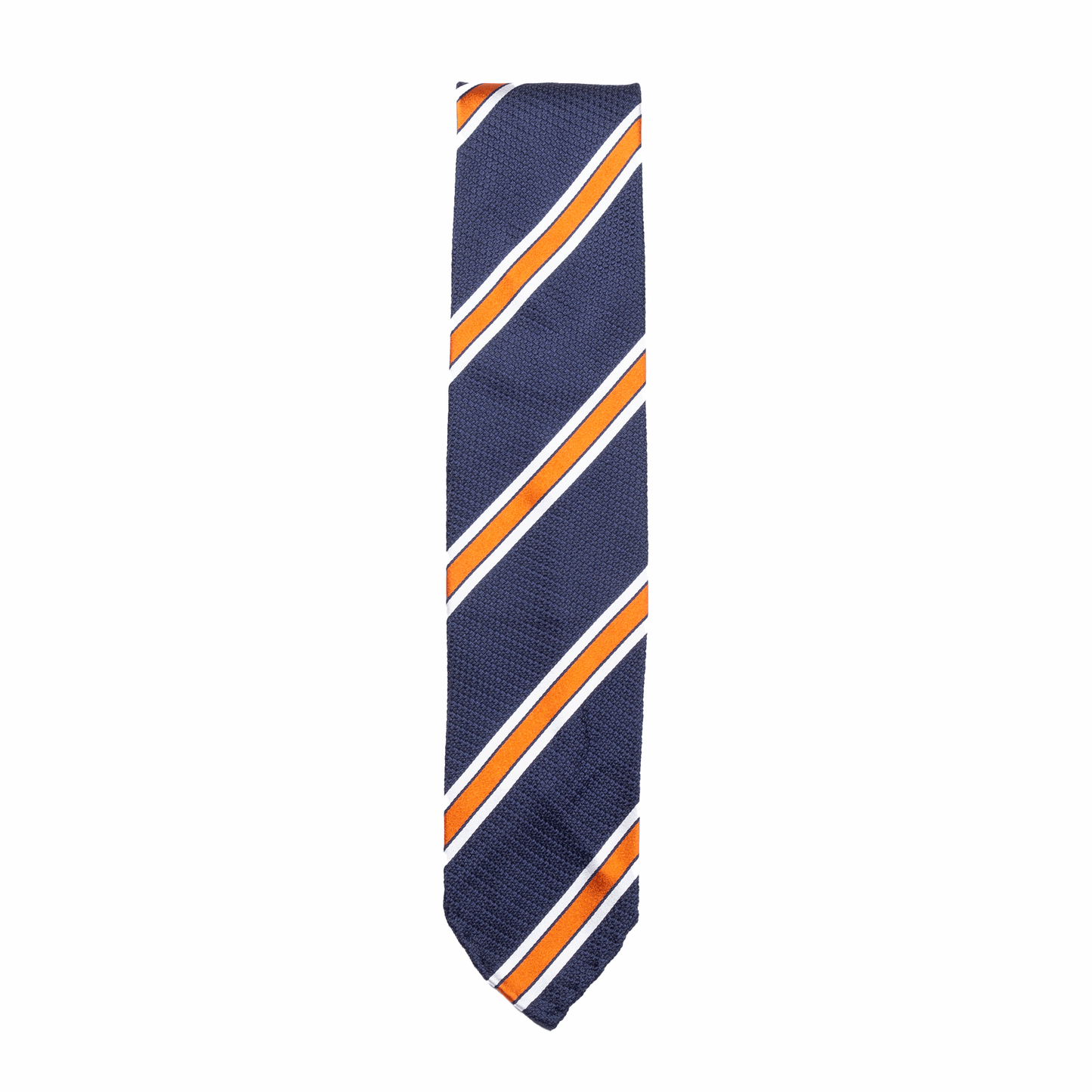 Suitery Krawatte Stripes Handrolled Made in Italy Blue Orange