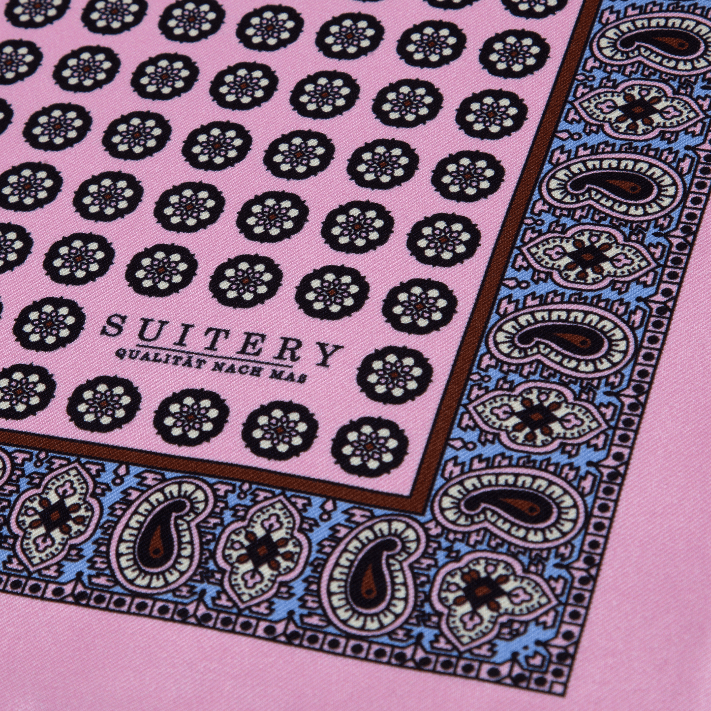 Einstecktuch Seide Confetti Pink Made in England