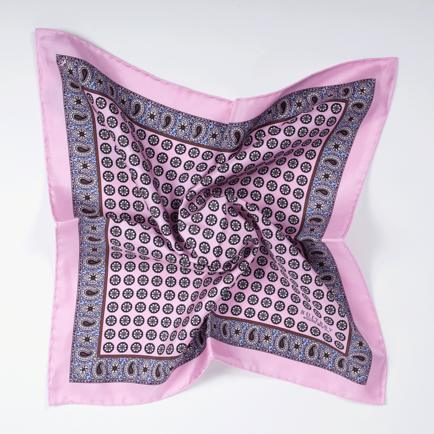 Einstecktuch Seide Confetti Pink Made in England