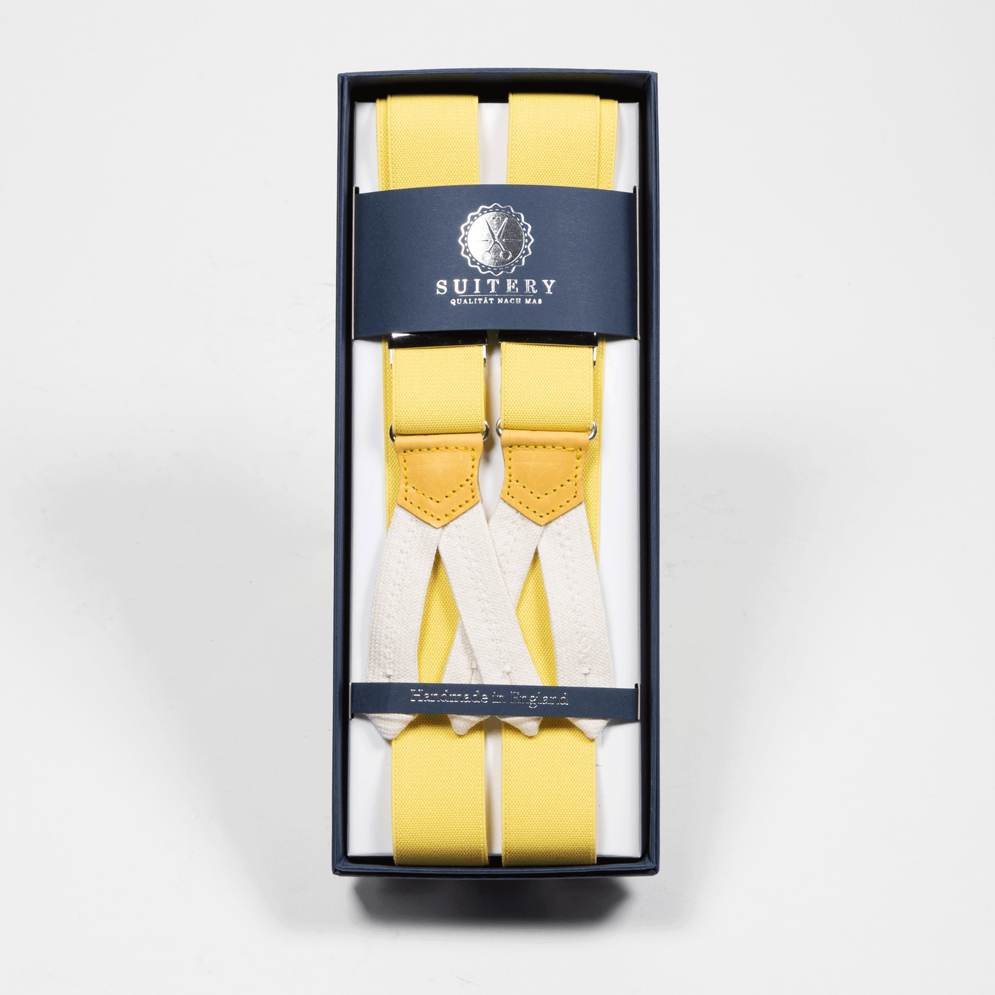 Geknöpfte Hosenträger breit Yellow