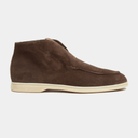 Hightop Loafer Velours Leder Café - Schuhe