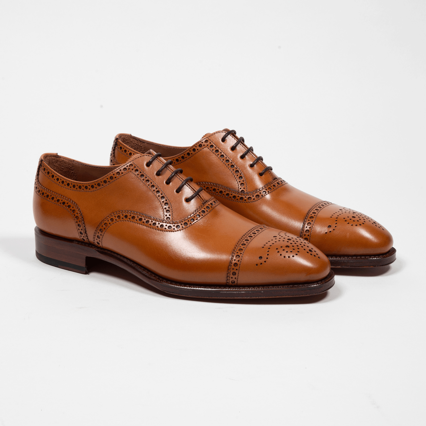 Yanko Oxford Schuhe Budapester Cognac