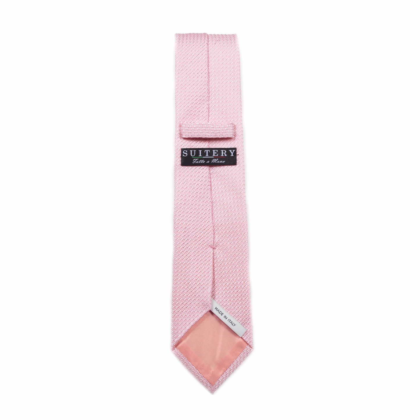Krawatte Seide Grenadine Tipped Made in Italy Light Pink