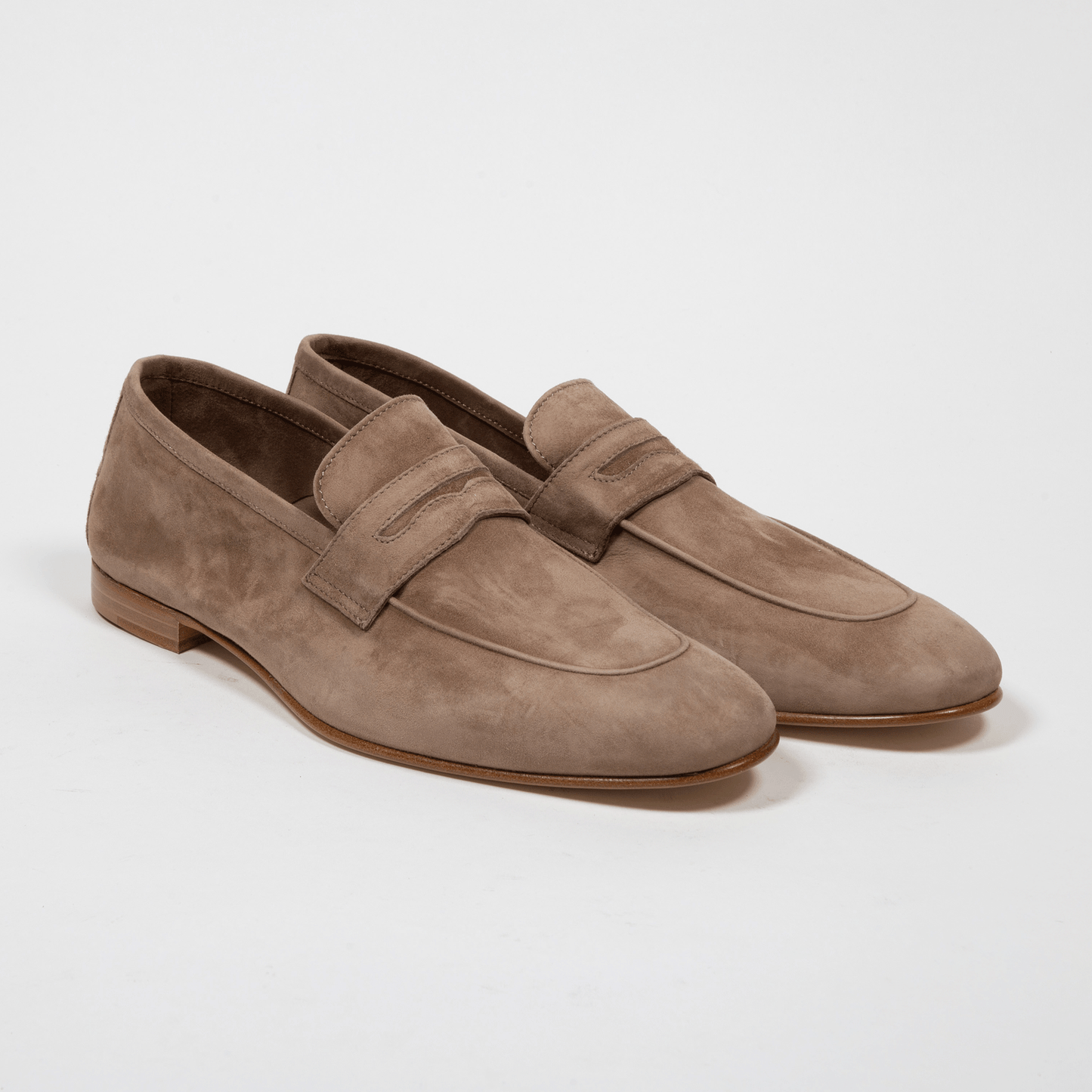 Penny Loafer Velours Leder Valencia Cognac - Schuhe