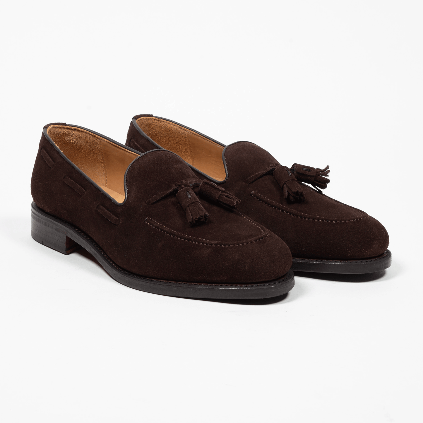 Tasselloafer Velours Leder Cafe - Schuhe