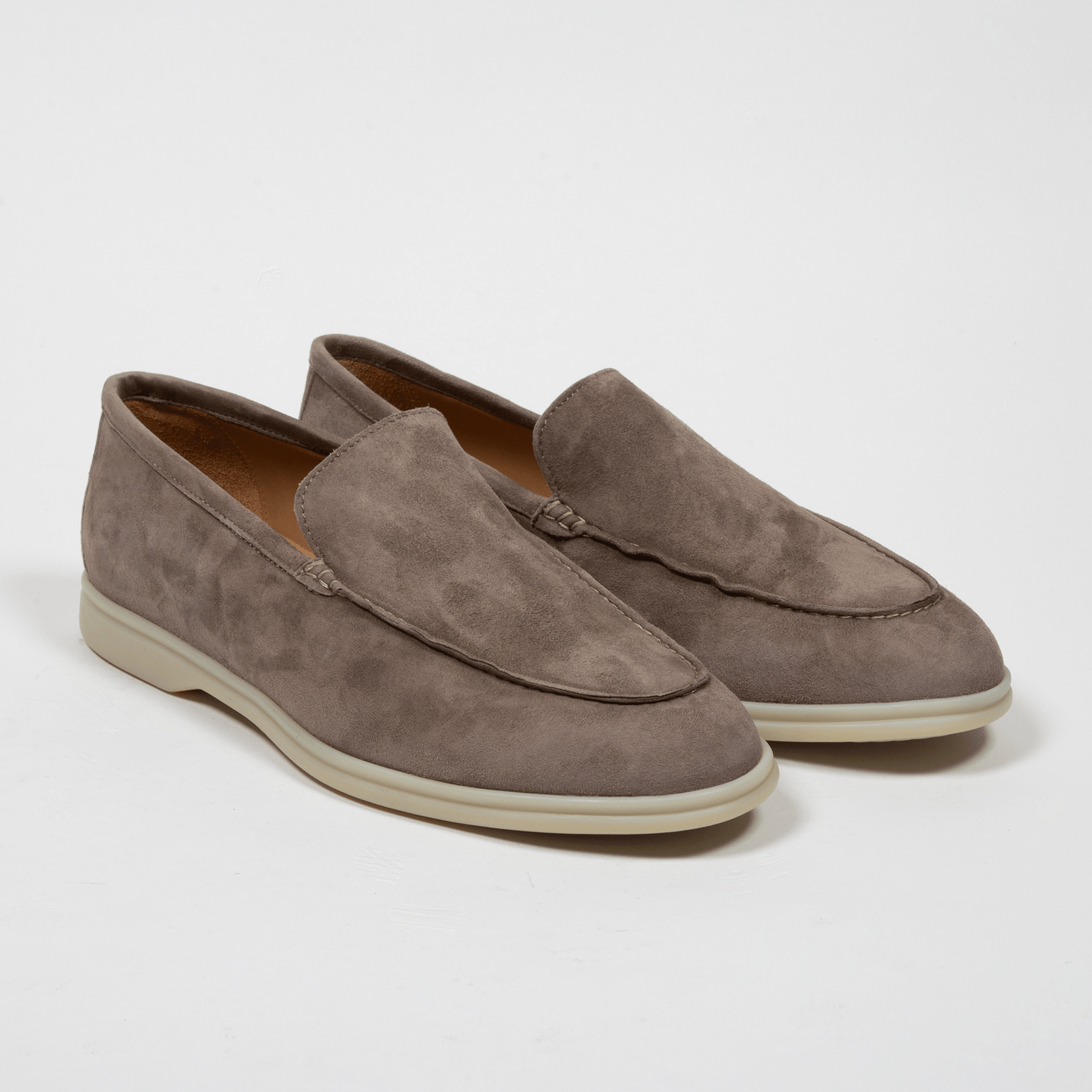 City Loafer Velours Leder Camoscio Taupe - Schuhe