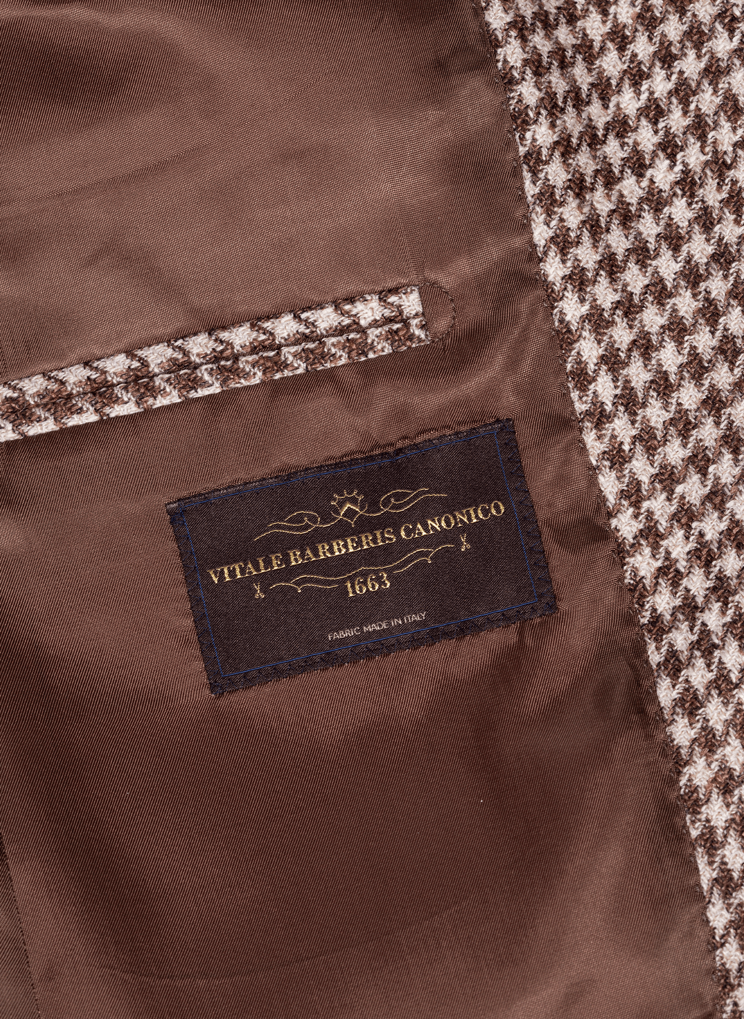 Sakko Vitale Barberis Canonico Braun Houndstooth