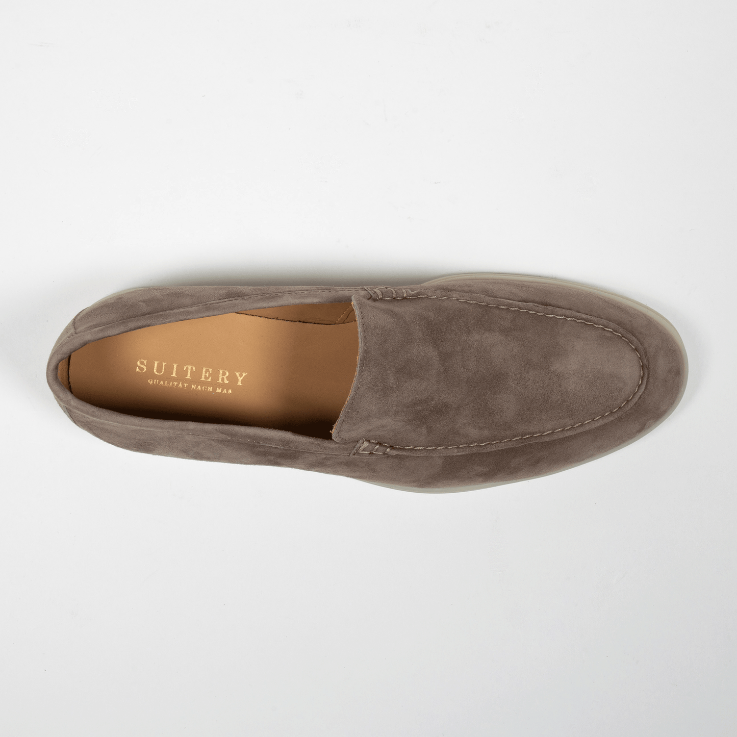 City Loafer Velours Leder Camoscio Taupe - Schuhe