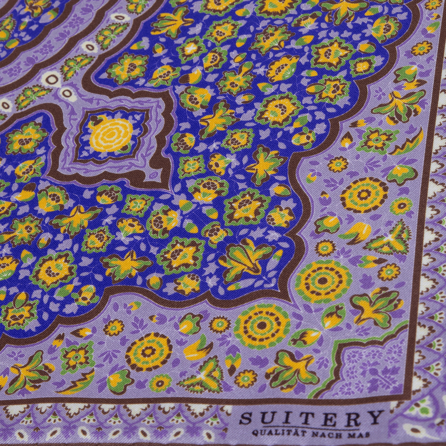 Einstecktuch Seide Mandala Lila Made in England
