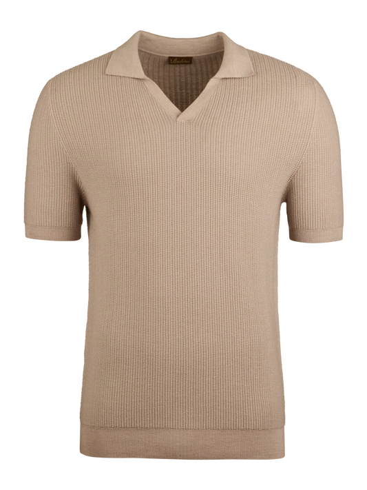 Stenströms Polo Shirt Dyed Merino Beige