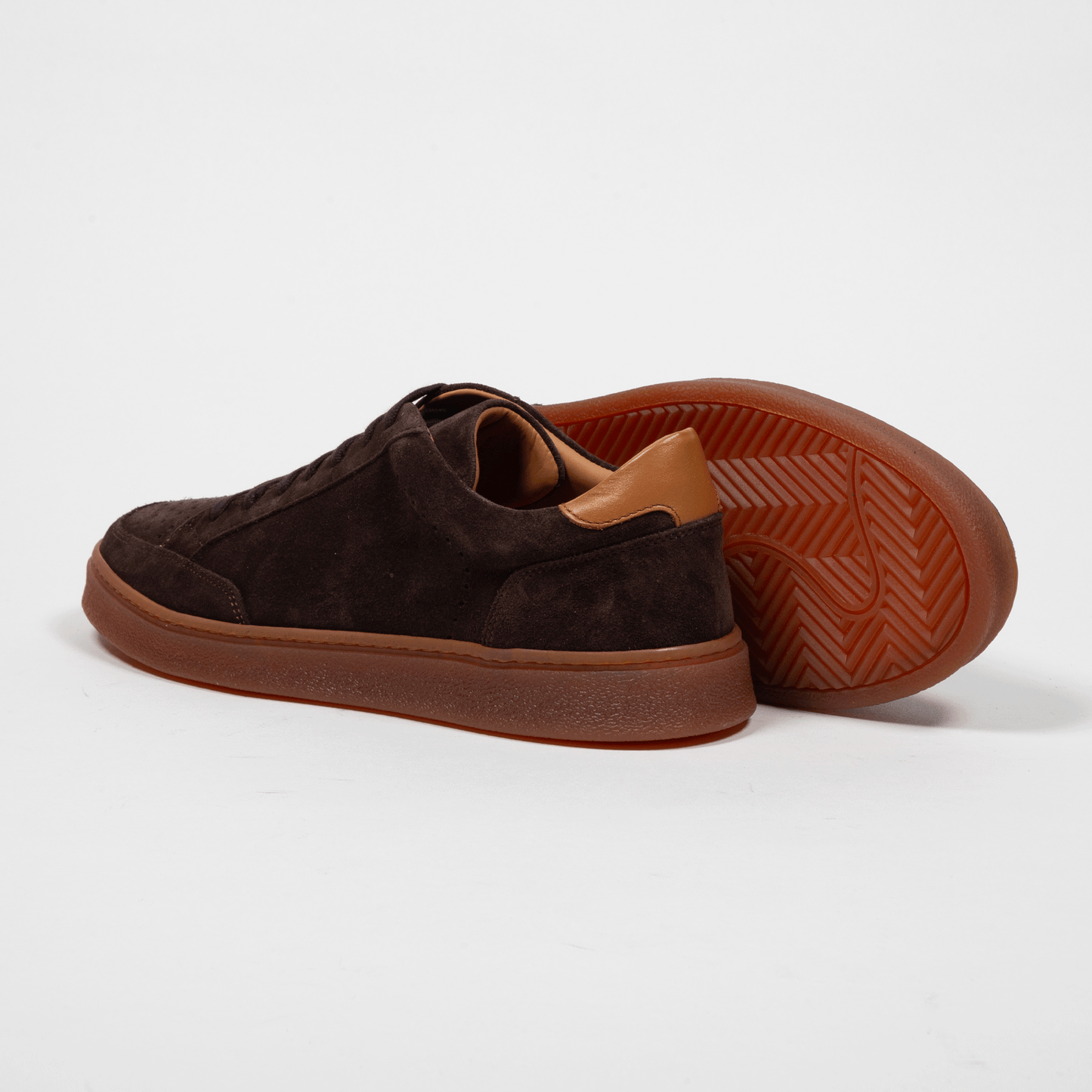 Sneaker Velours Leder Valencia Castagno