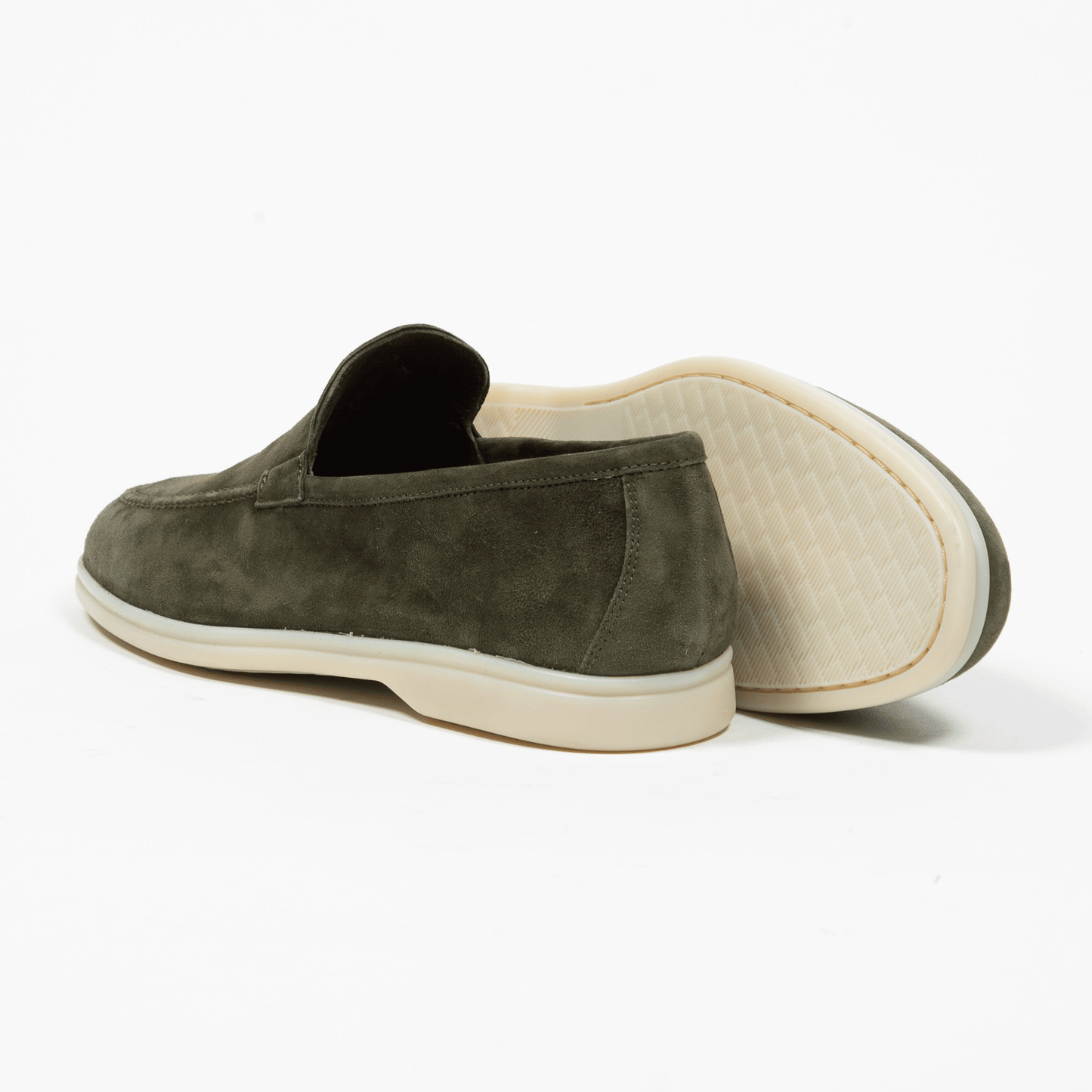 City Loafer Velours Leder Camoscio Dark Green - Schuhe