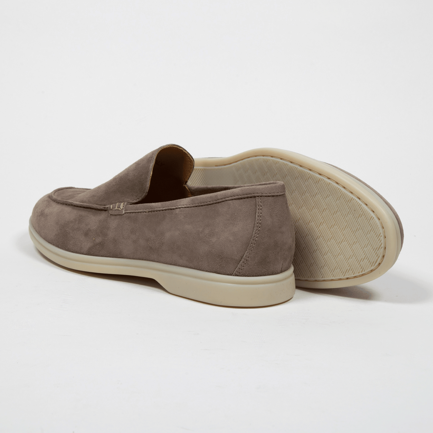 City Loafer Velours Leder Camoscio Taupe - Schuhe