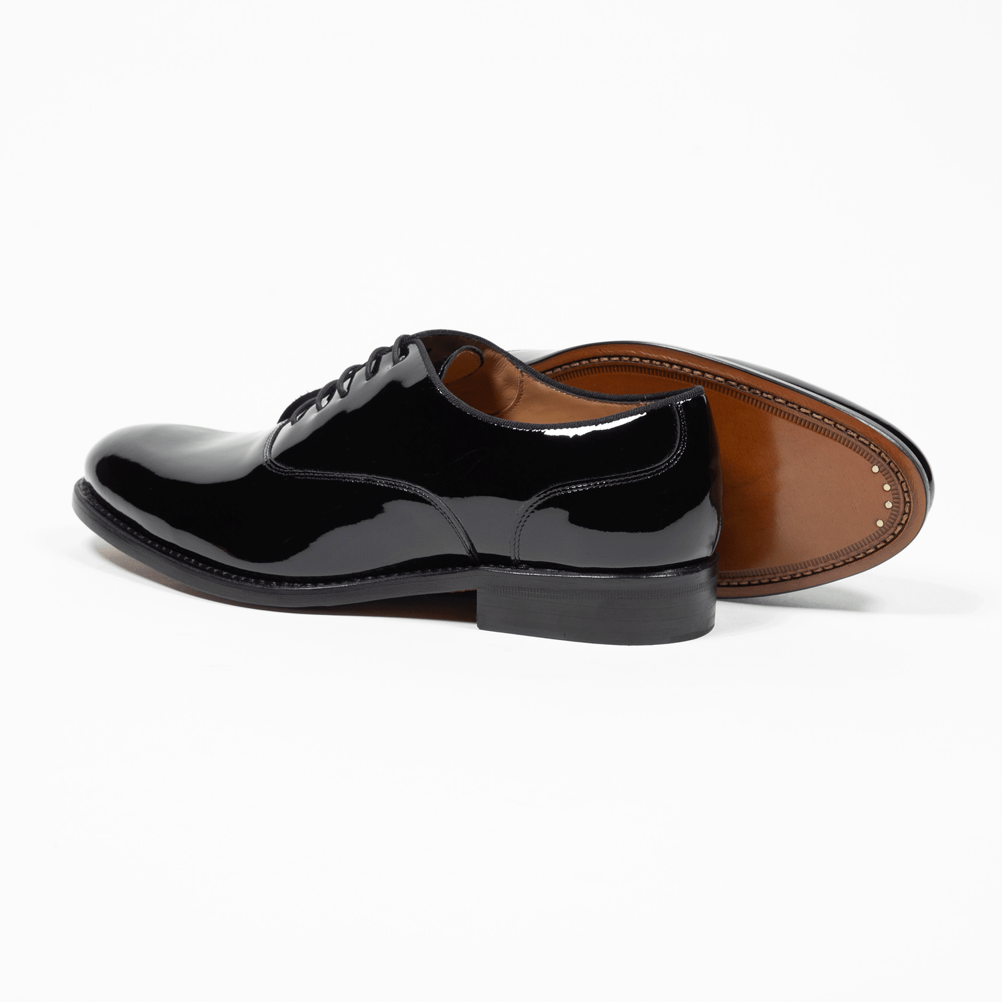 Oxford Schuh Lackleder Schwarz