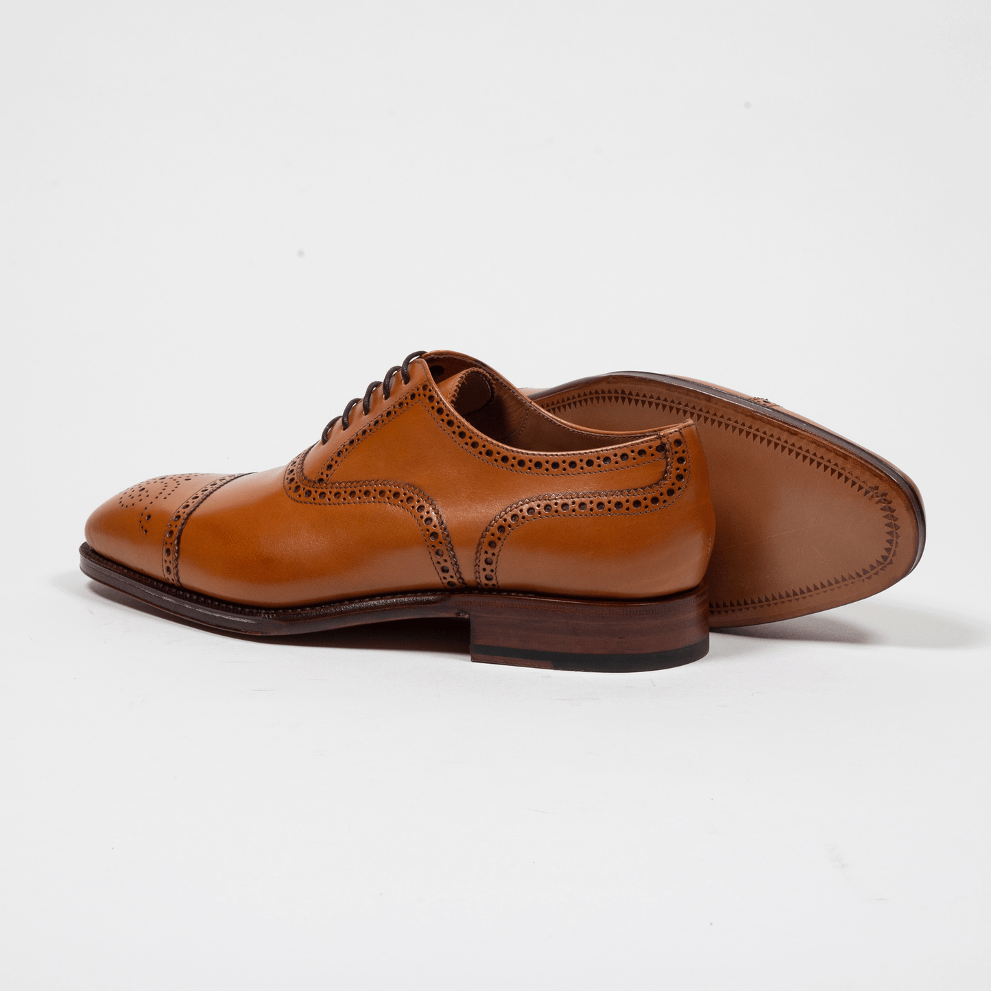 Yanko Oxford Schuhe Budapester Cognac