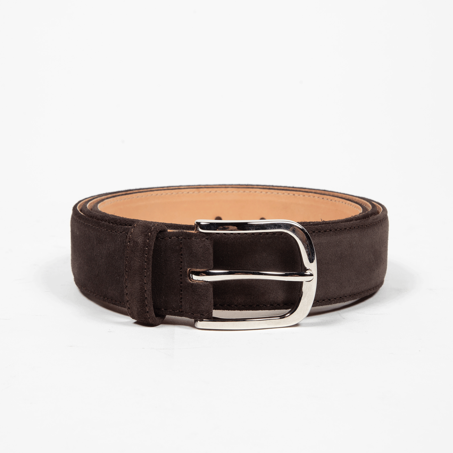 Kreis Ledermanufaktur Gürtel 35mm Velours Leder Brown Suede