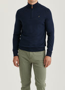 Morris Stockholm Half Zip einfaches Garn Blue