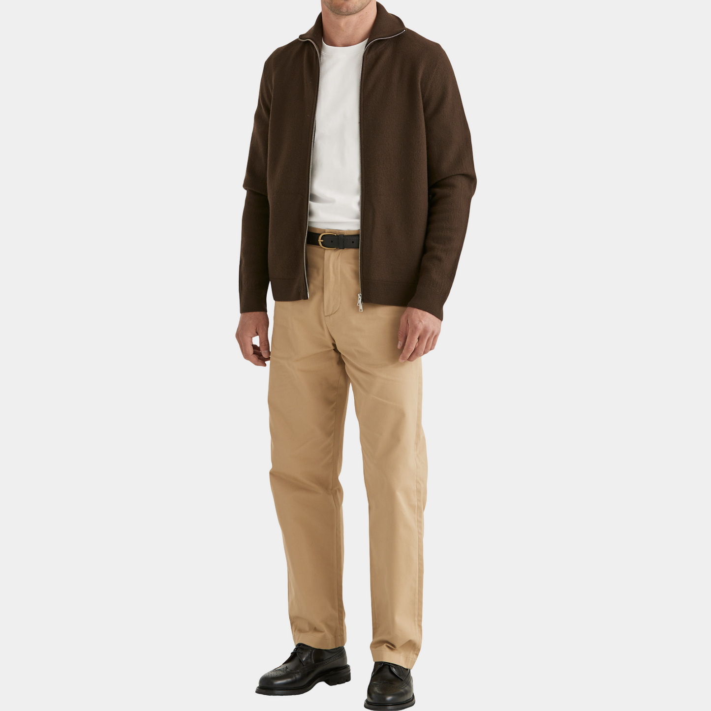 Morris Stockholm York knitted Zip Jacket Brown