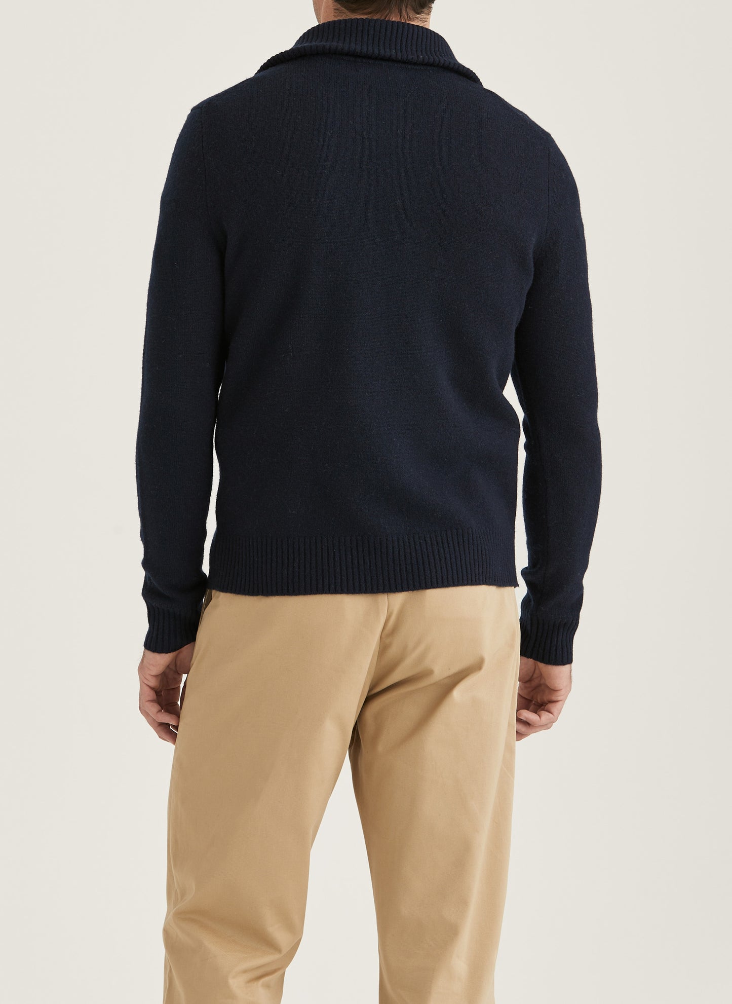 Half Zip doppeltes Garn Hertford Navy