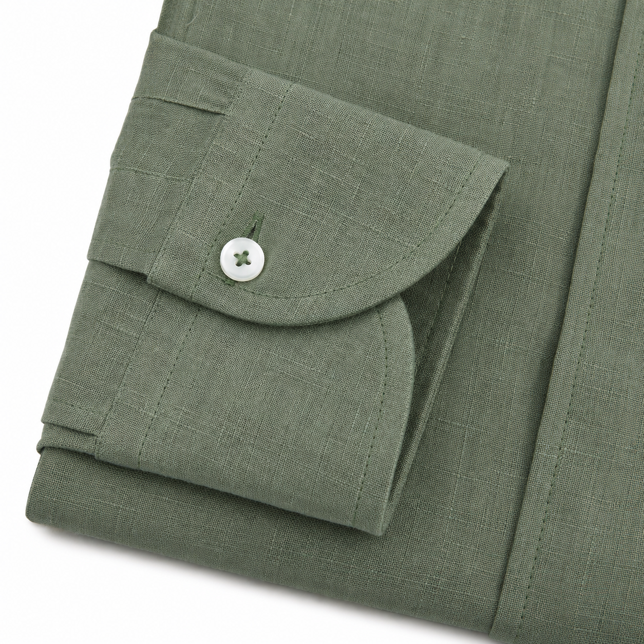 Leinenhemd Grün Cordone Button Down