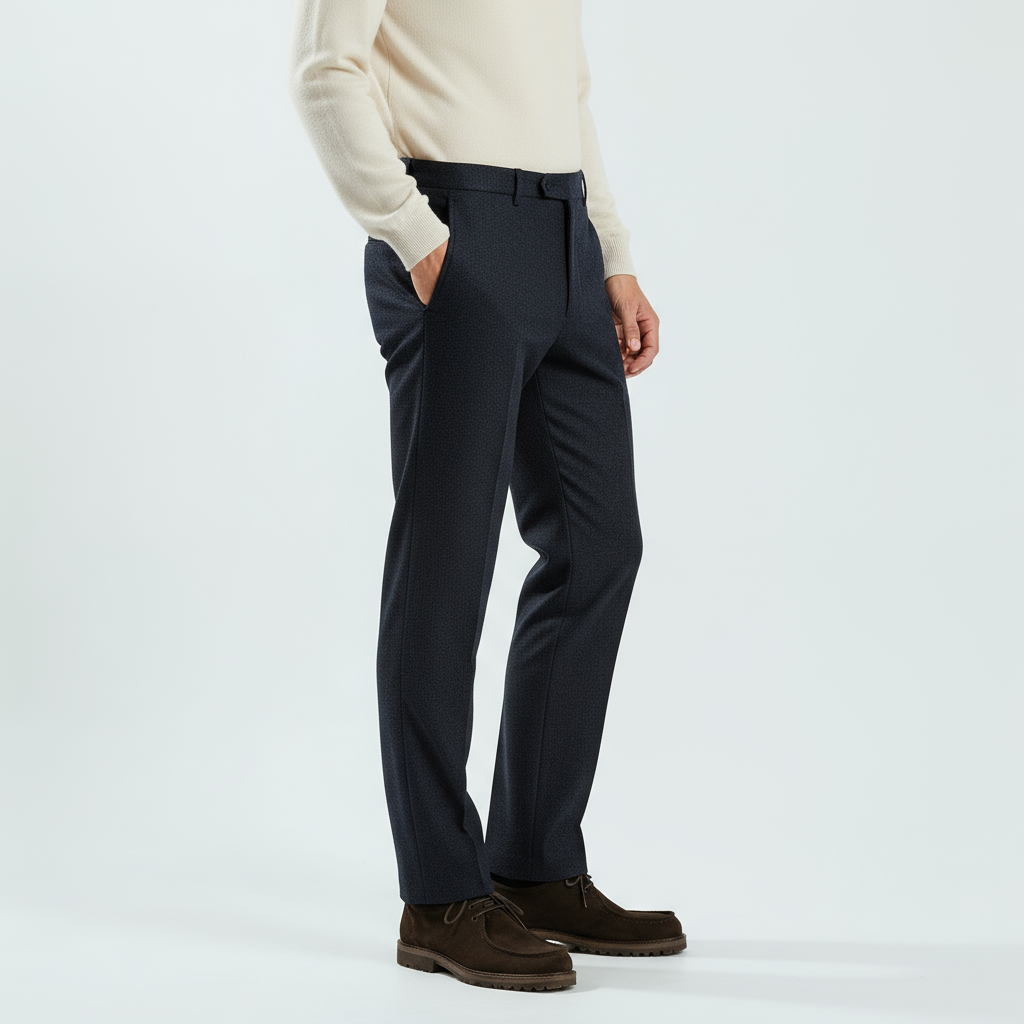 Wollhose Flanell Navy Signature