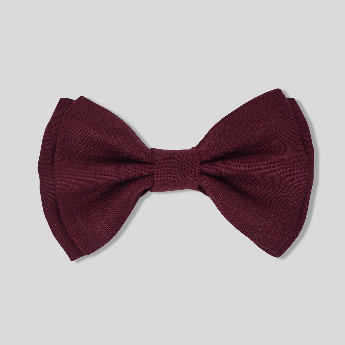 Fliege Bordeaux aus Leinen – Made in Italy
