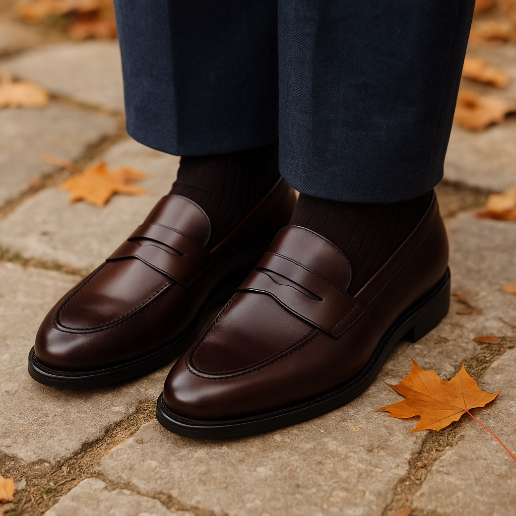 Penny Loafer Kalbsleder Made in Spain Braun