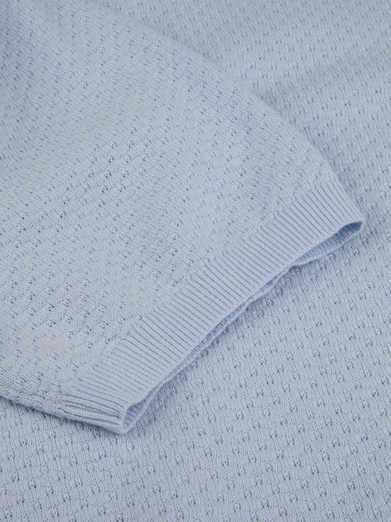 Stenströms Poloshirt Knitted Cotton Light Blue