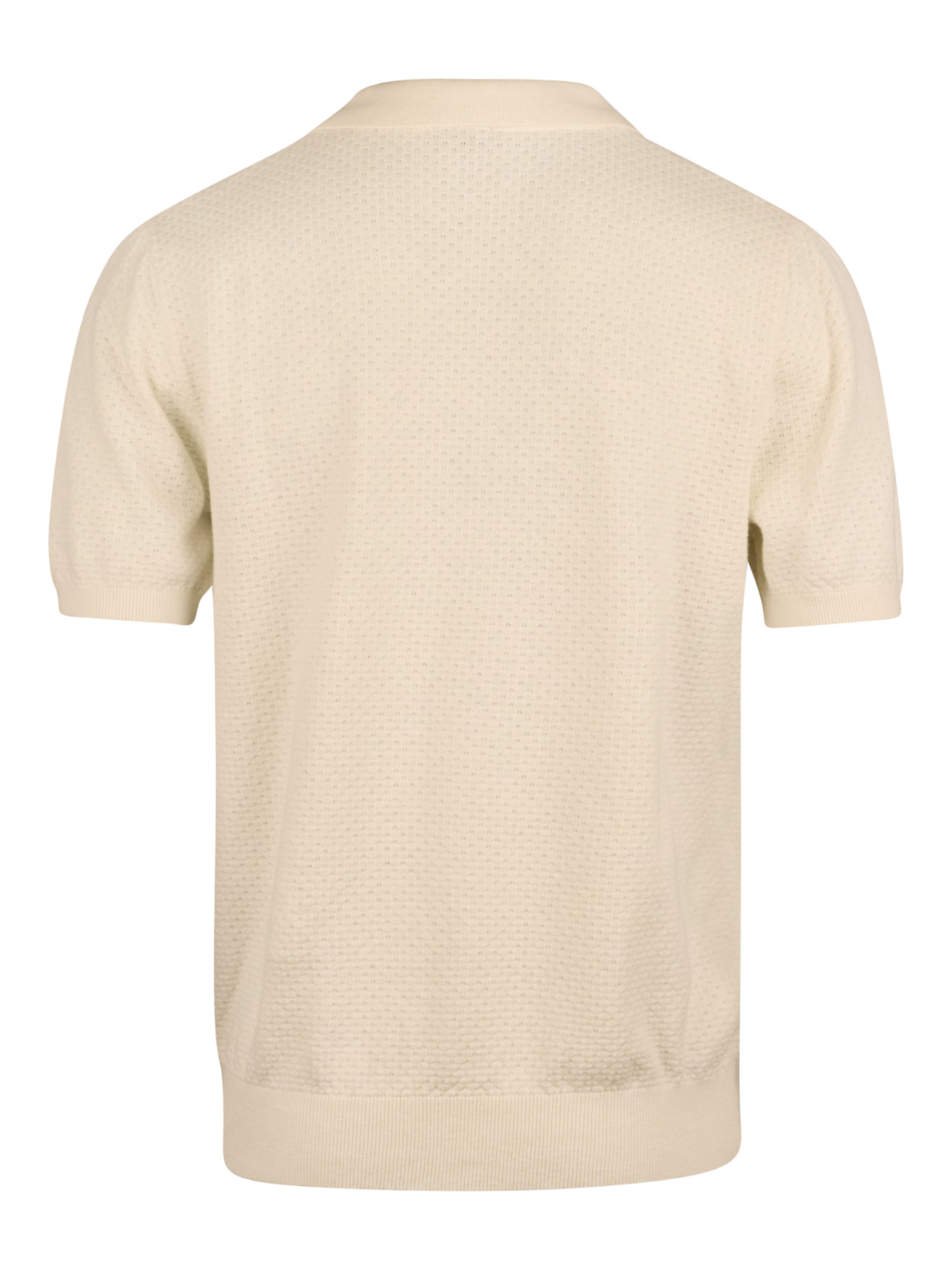 Stenströms Poloshirt Knitted Cotton Off White