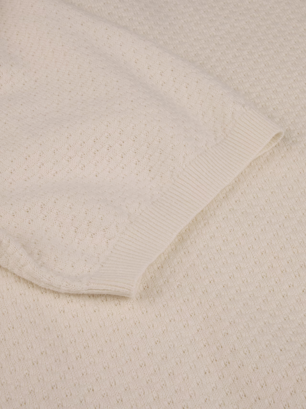 Stenströms Poloshirt Knitted Cotton Off White