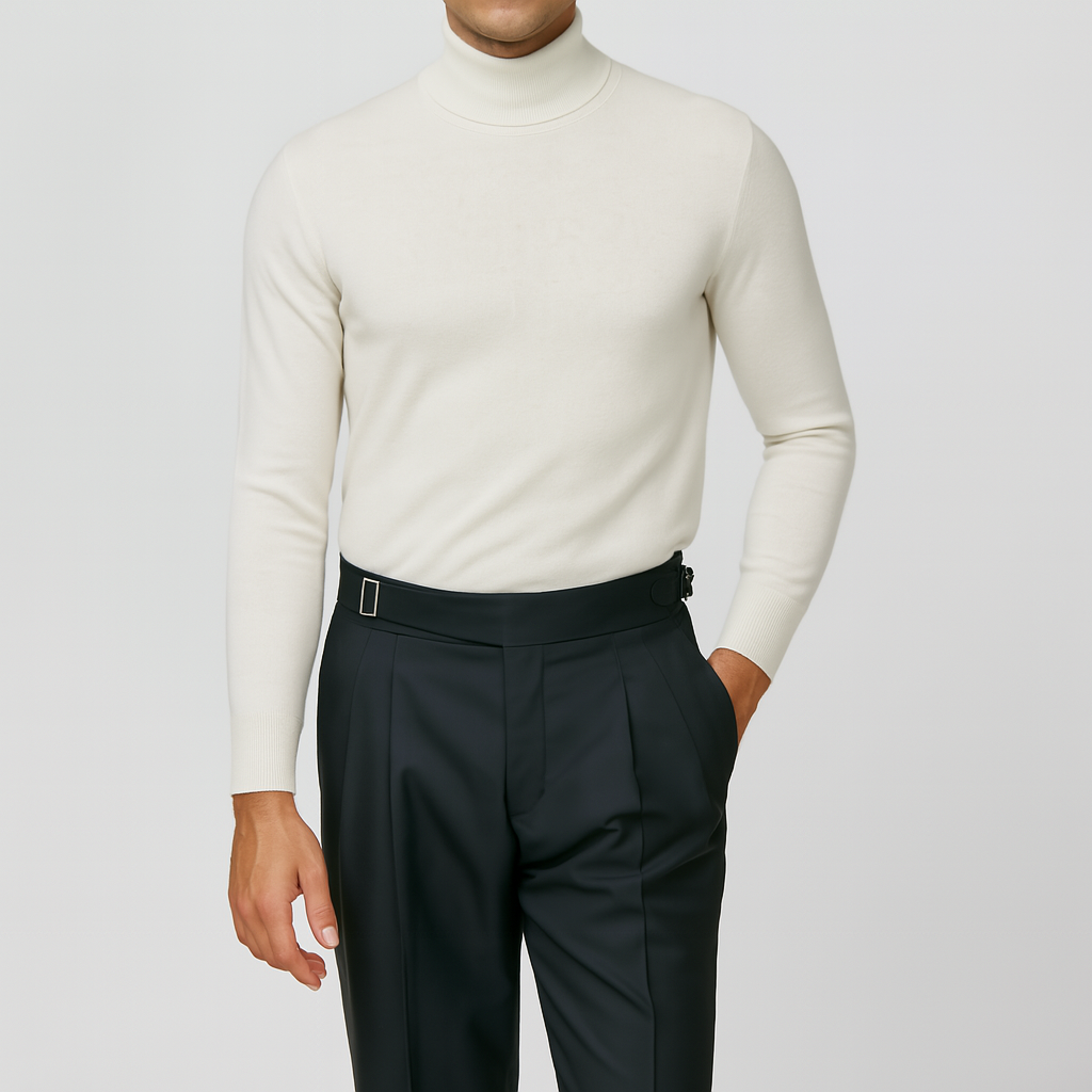 Rollkragen Off-White reine Merinowolle Made in Italy