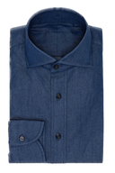 Suitery Maßhemd Casual Washed Denim Navy
