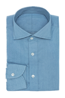 Suitery Maßhemd Casual Washed Denim Hellblau