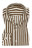 Suitery Maßhemd Sommer Collection Braun gestreift