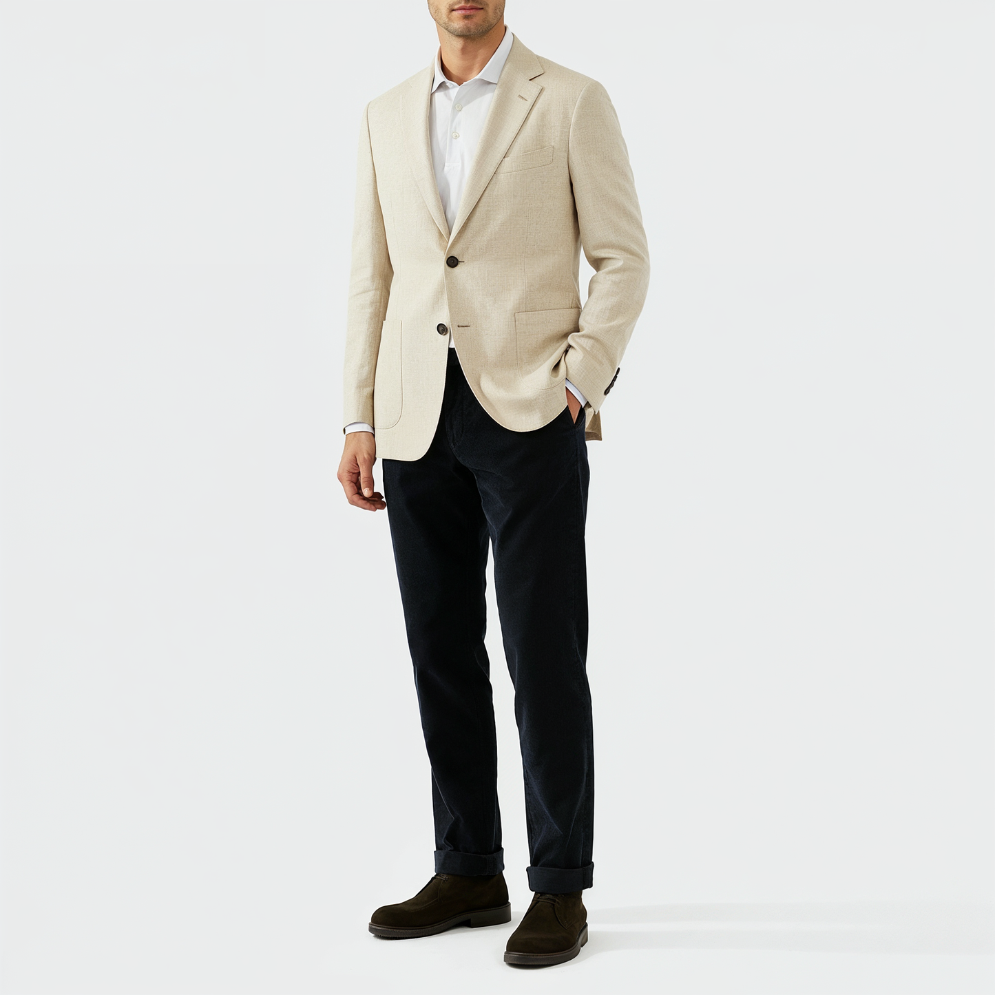 Sakko Hellgrau reine Schurwolle Vitale Barberis Canonico Made in Italy