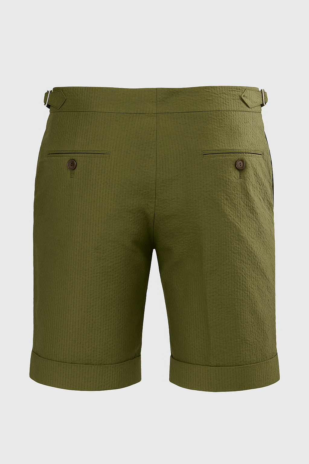 Seersucker Shorts Khaki Seitenspanner