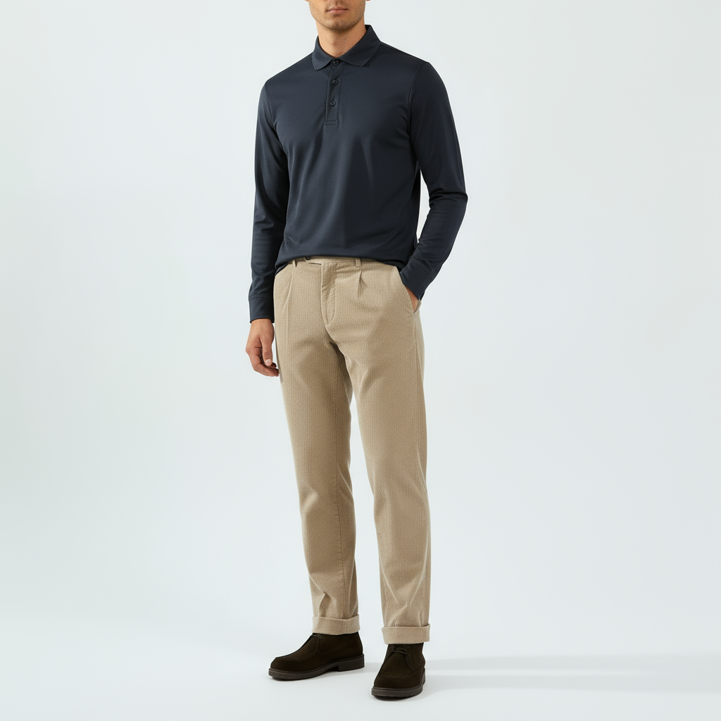 Signature Polo Longsleeve Navy