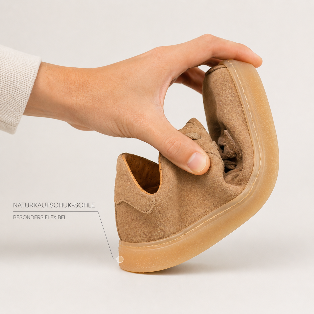 Sneaker Suede Beige - Made in Spain