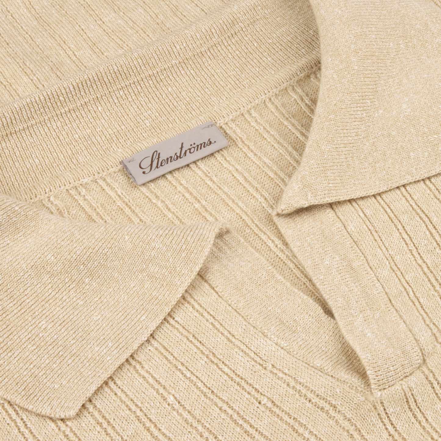 Polohemd Champagner Rippstrick