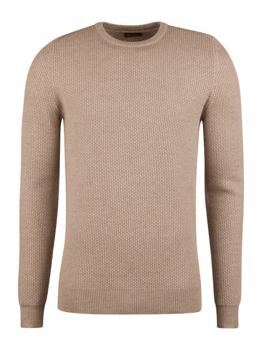 Stenströms Sweater Crew Neck Beige