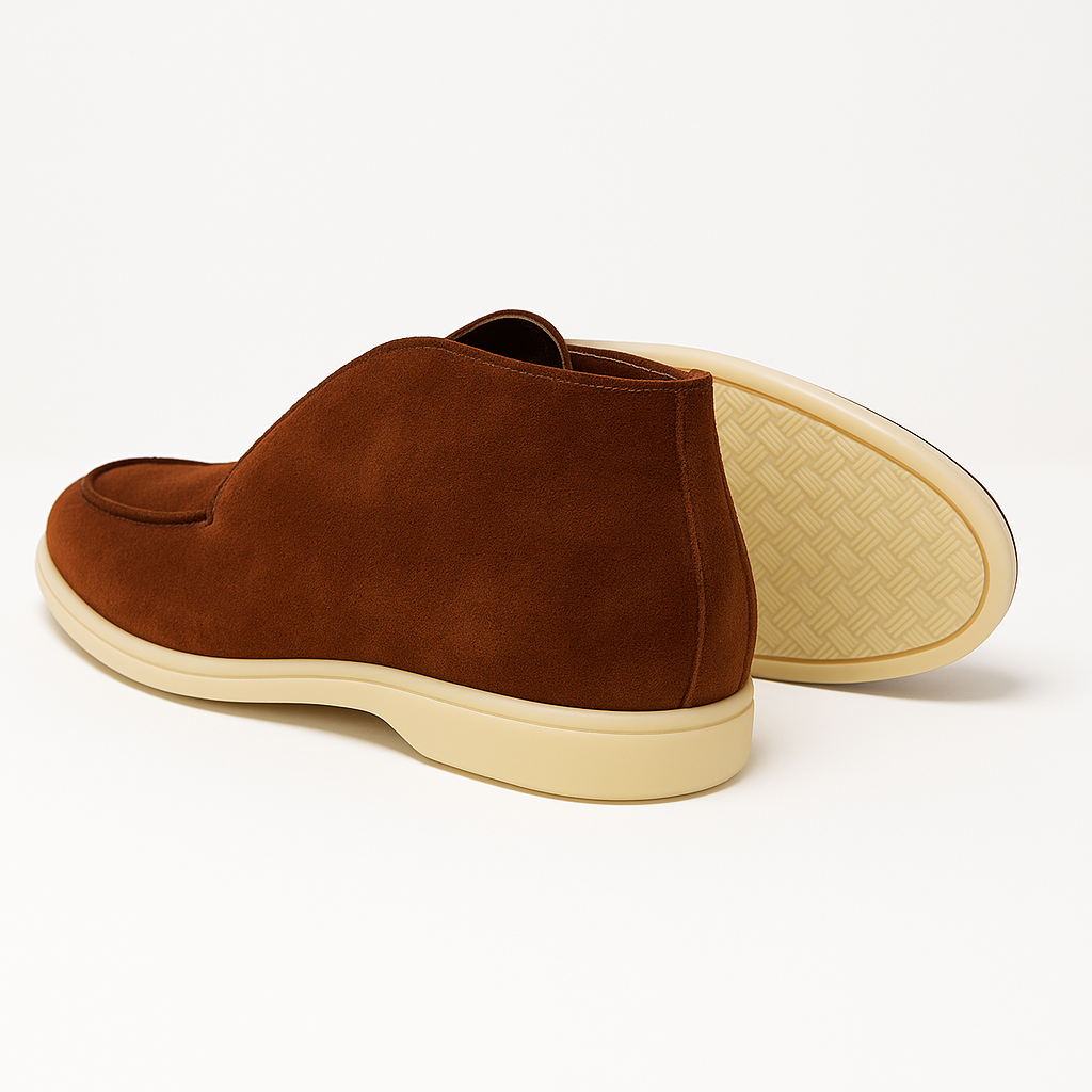 Yanko Hightop Loafer Velours Leder Café Braun