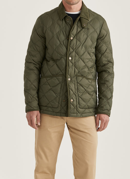 Morris Stockholm Townhill Jacke Cord Kragen Khaki