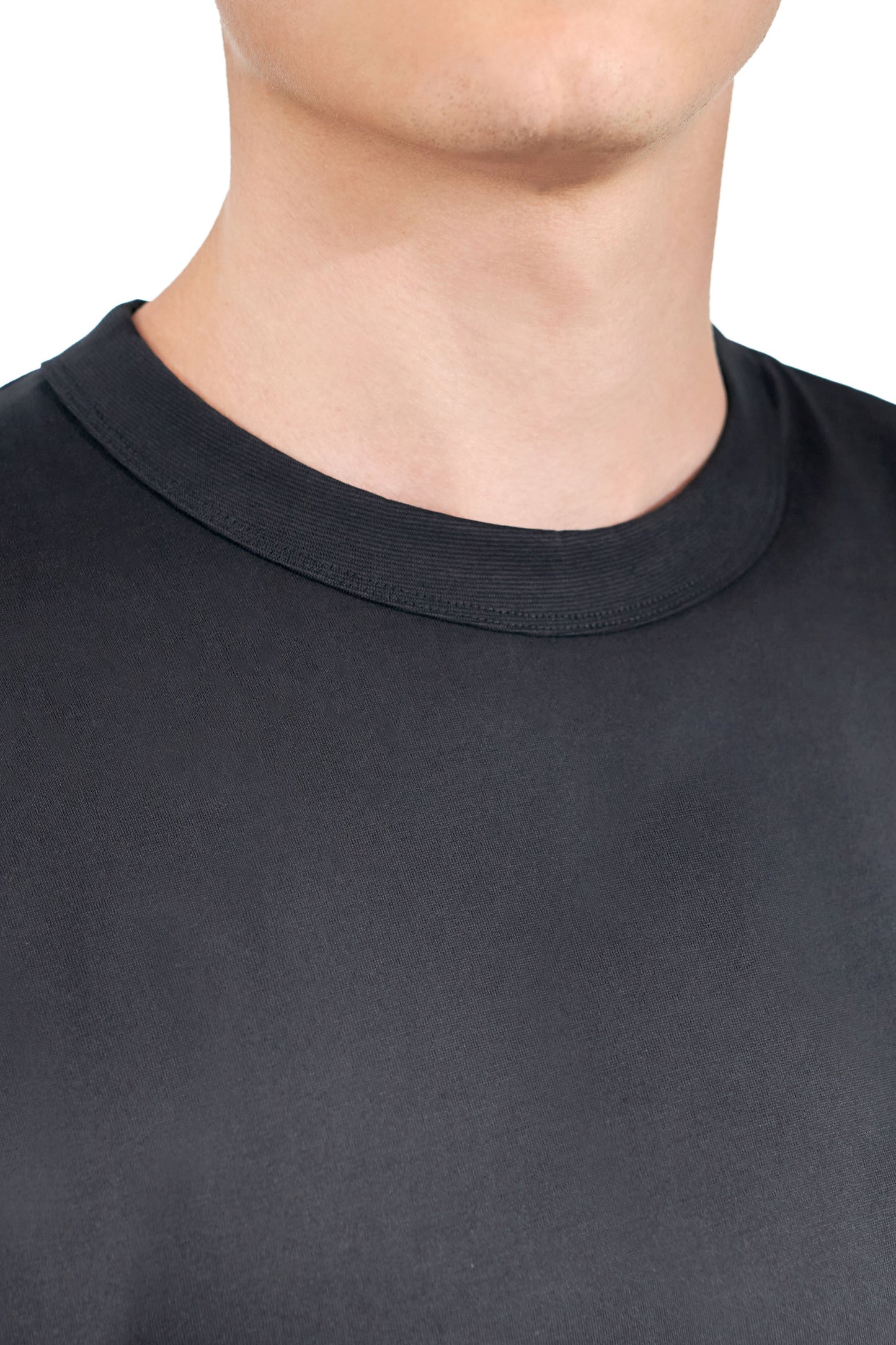 Crew Neck T-Shirt Bread & Boxers Pima Cotton Black