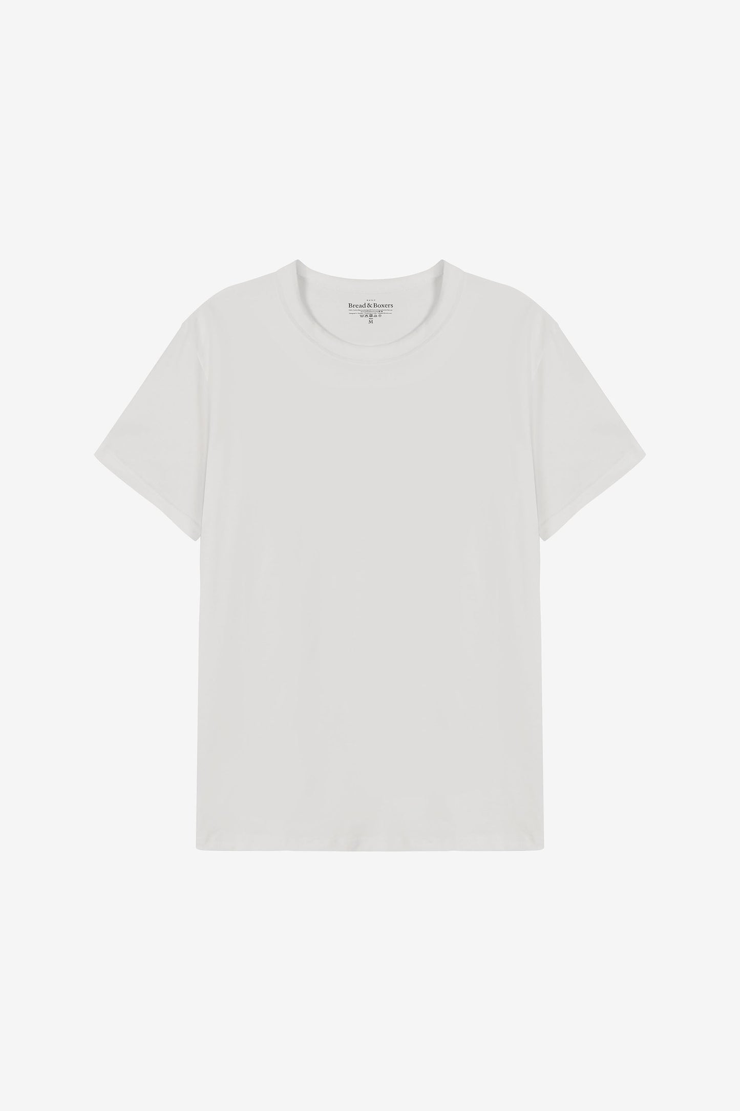 Crew Neck T-Shirt Bread & Boxers Pima Cotton White
