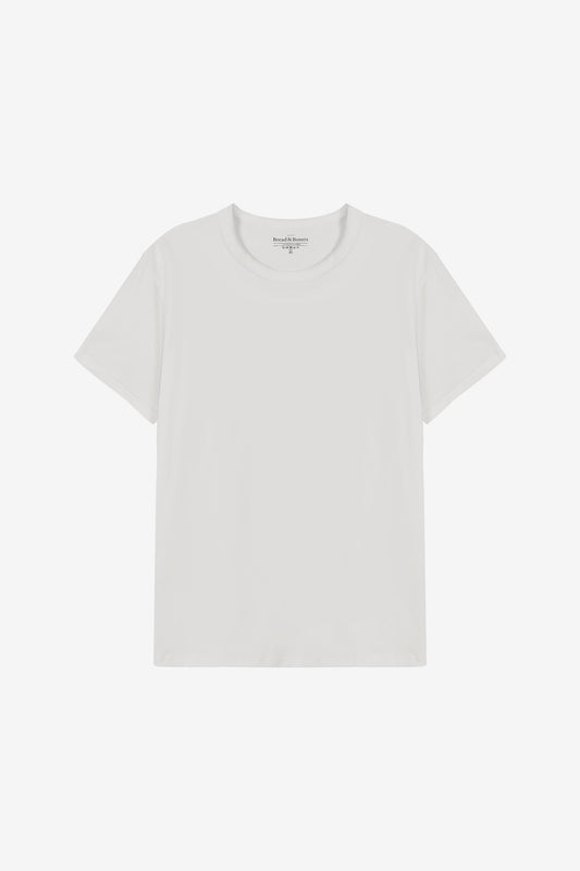 Crew Neck T-Shirt Bread & Boxers Pima Cotton White