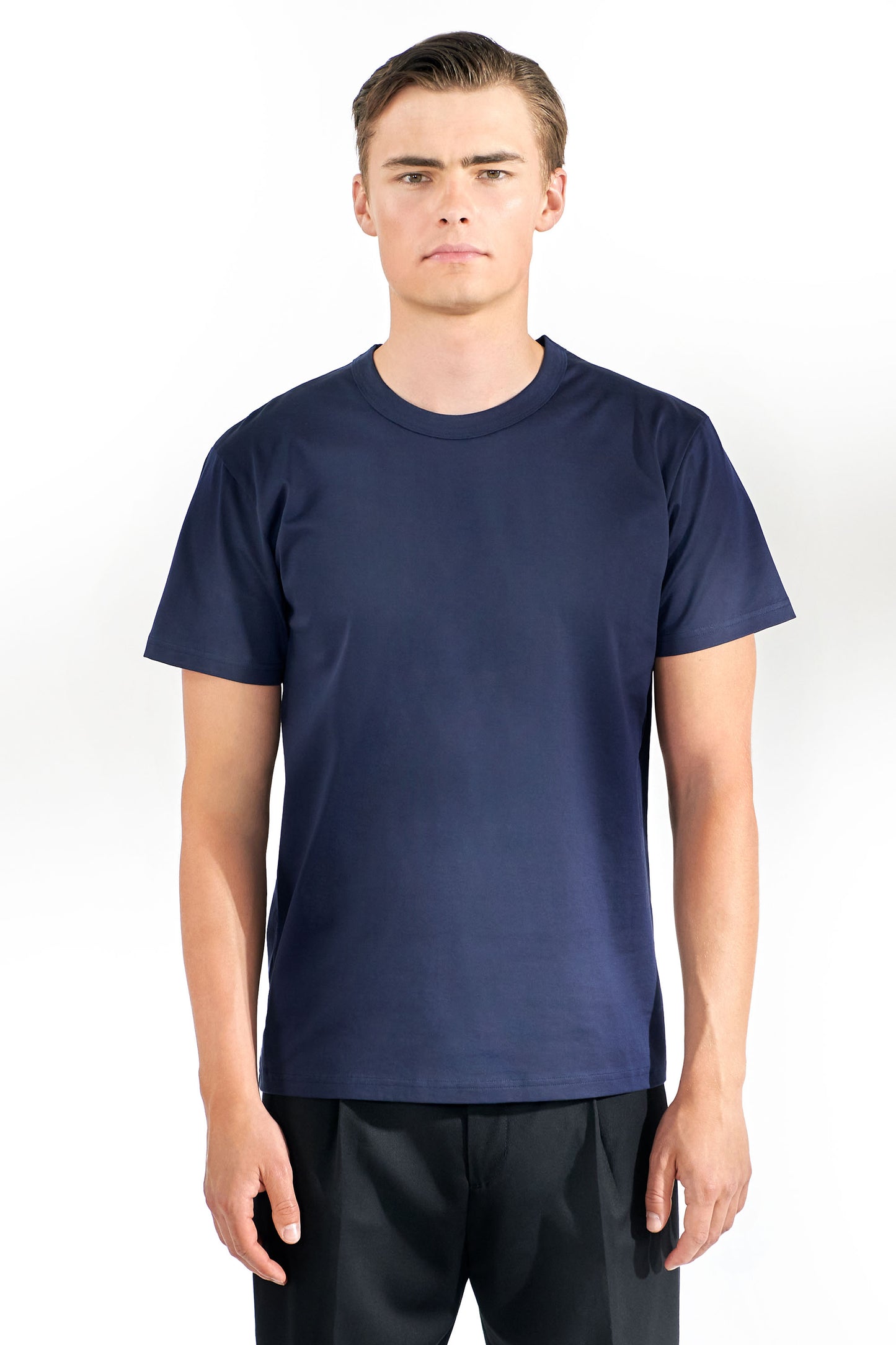 Crew Neck T-Shirt Bread & Boxers Pima Cotton Navy