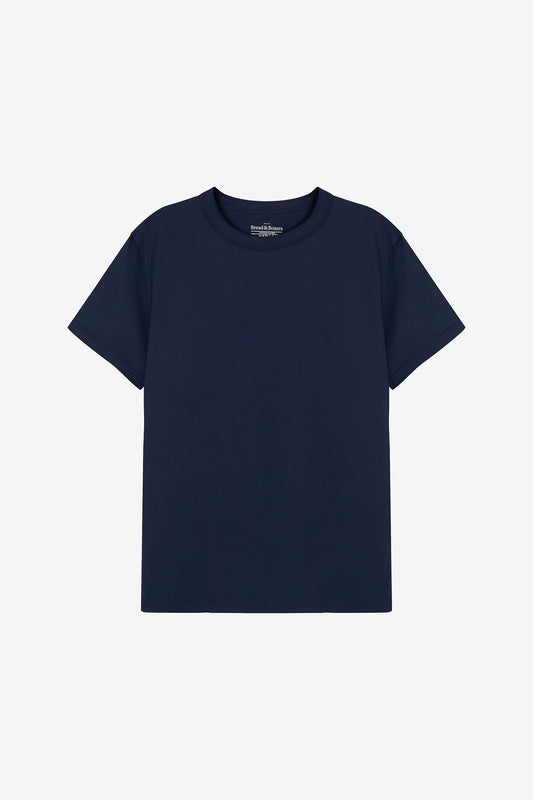 Crew Neck T-Shirt Bread & Boxers Pima Cotton Navy