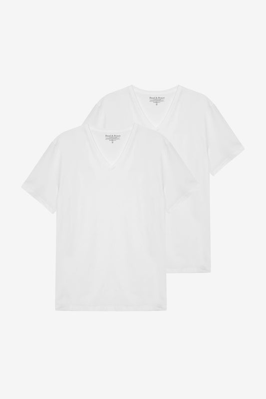 2-Pack V-Neck Bread & Boxers Weiß