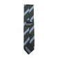 Krawatte Seide Stripes Handrolled Made in Italy Green Blue